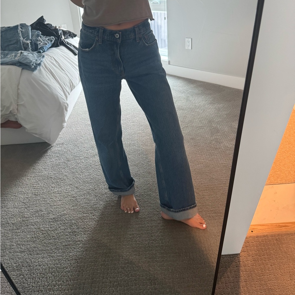 Abercrombie the baggy low rise jeans